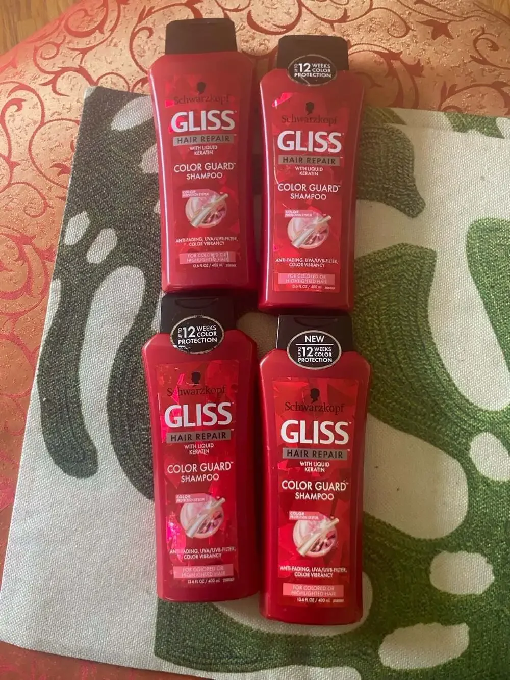 Schwarzkopf Gliss Hair Repair Color Guard Shampoo 13.6 fl oz (Lot of 4)